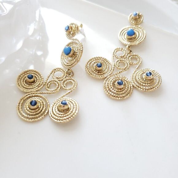 New! Zara's Night Out Spiral Stone Earrings - Picture 9 of 16